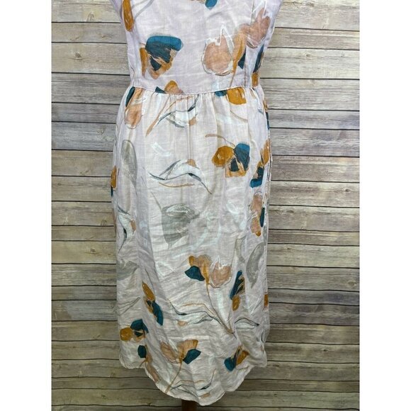 Rachel Zoe Size 6 100% Linen Dress Sweetheart Neck - Picture 9 of 12